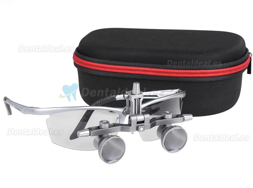 DY-118 Lupa Dental 2.5X 450 mm Ajuste Distancia Pupilar Montura Aluminio